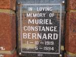BERNARD Muriel Constance 1919-1994