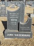RENSBURG Martin, Janse van 1966-1996