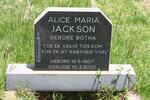JACKSON Alice Maria nee BOTHA 1907-2001