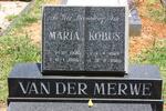 MERWE Kobus, van der 1924-2001 & Maria 1920-1985