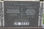 BEER Antonie Frederick Jacobus, de 1916-1986 & Magdalena Margaretha 1917-1984