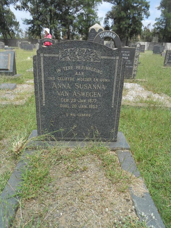ASWEGEN Anna Susanna, van 1877-1953