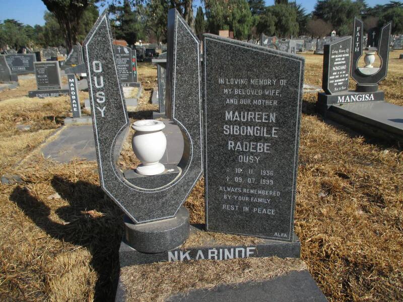 NKABINDE Maureen Sibongile Radebe 1956-1999