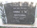 DIEPERINK Anna E.M. formerly CILLIERS nee LEONARD 1890-1941