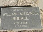 BUCKLE William Alexander 1905-1965