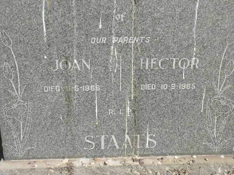 STAATS Hector -1965 & Joan -1968