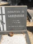 SARDINHA Dorothy M. 1915-1985