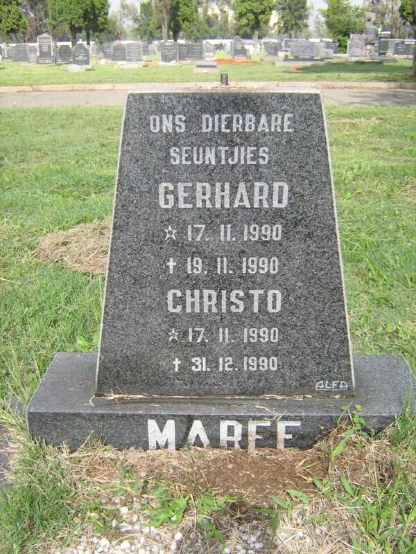 MAREE Gerhard 1990-1990 :: MAREE Christo 1990-1990