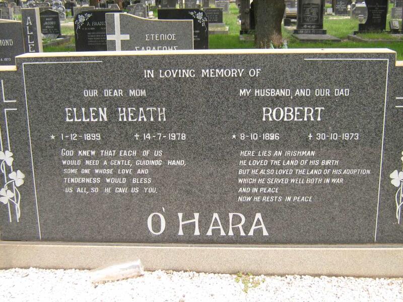 O'HARA Robert 1896-1973 & Ellen Heath 1899-1978