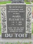 TOIT Maria Elizabeth, du 1923-1979