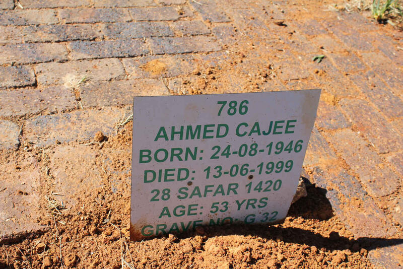 CAJEE Ahmed 1946-1999