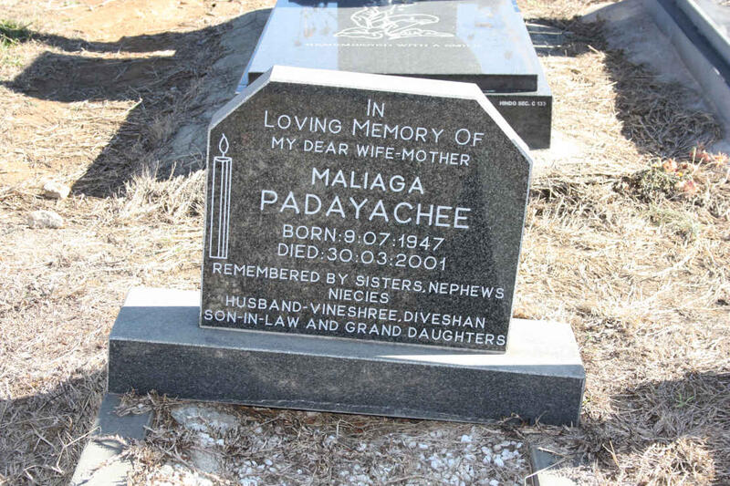PADAYACHEE Maliaga 1947-2001