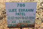 PATEL Ujee Ebrahim 1921-1994
