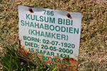 SHAHABOODIEN Kulsum Bibi 1920-2000