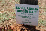 ELAHI Fazrul Rahman Hoosen 1935-2011