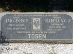 TOSEN Jan George 1890-1963 & Isabella C.J. VERMAAK 1892-1967
