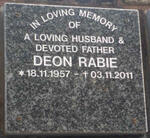 RABIE Deon 1957-2011