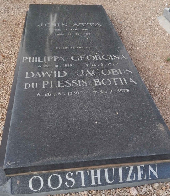 OOSTHUIZEN John Atta 1893-1971 & Philippa Georgina 1899-1977 :: OOSTHUIZEN Dawid Jacobus Du Plessis Botha 1930-1979