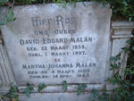 MALAN David Eduard 1859-1907 & Martha Johanna 1860-1943