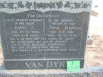 DYK Daniel J., van 1883-1956 & Anna M. BOSCH 1890-1975