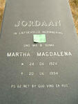 JORDAAN Martha Magdalena 1924-1994