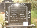 STADEN Johan Valentyn, van 1956-1997 & Maria Jacoba 1959-