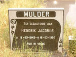MULDER Hendrik Jacobus 1943-1993