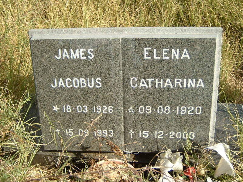 K? James Jacobus 1926-1993 & Elena Catharina 1920-2003