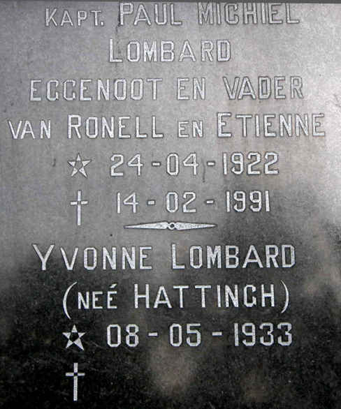 LOMBARD Paul Michiel 1922-1991 & Yvonne HATTINGH 1933-
