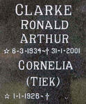 CLARKE Ronald Arthur 1934-2001 & Cornelia 1926-