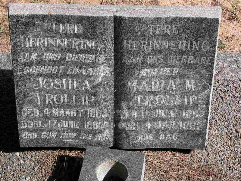 TROLLIP Joshua 1893-1960 & Maria M. 1897-1982