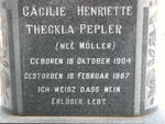 PEPLER Cäcilie Henriette Theckla MÖLLER 1904-1987