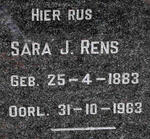 RENS Sara J. 1883-1963