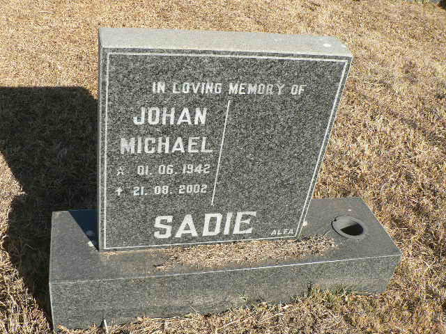 SADIE Johan Michael 1942-2002