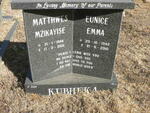 KUBHEKA Matthwes Mzikayise 1944-2001 & Eunice Emma 1942-2010