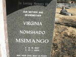 MSIMANGO Virginia Nomshado 1937-2003