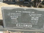ERASMUS Willem Petrus 1932-1997 & Hester Maria 1935-2007
