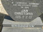 BROODRYK Jan Christoffel 1948-1996