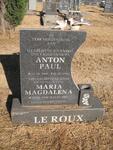 ROUX Anton Paul, le 1946-1995 & Maria Magdalena 1948-2009