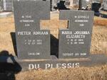 PLESSIS Pieter Adriaan, du 1923-1995 & Maria Johanna Elizabeth 1923-2006