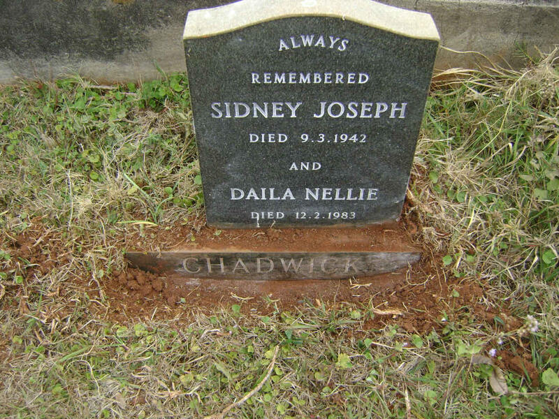 CHADWICK Sidney Joseph -1942 & Daila Nellie -1983