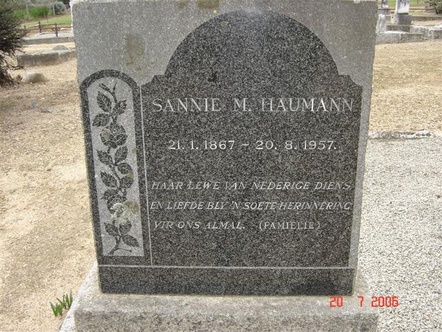 HAUMANN Sannie M. 1867-1957