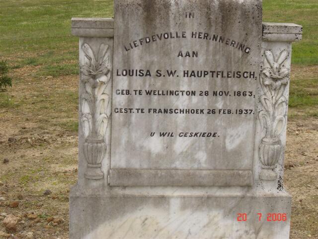 HAUPTFLEISCH Louisa S.W. 1863-1937