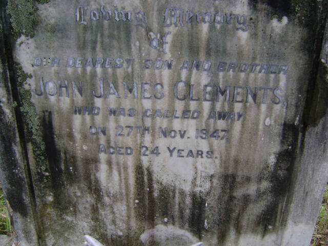 CLEMENTS John James -1962 & Clarissa Rebecca -1977 :: CLEMENTS John James -1947