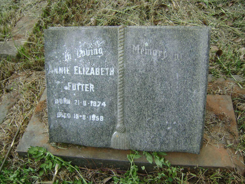 FUTTER Annie Elizabeth 1874-1958