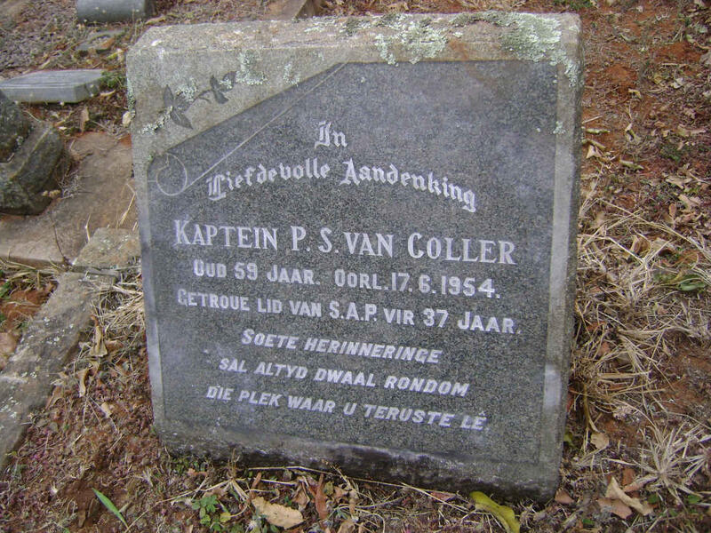 COLLER P.S., van -1954