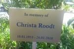 ROODT Christa 1953-2010