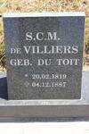 VILLIERS S.C.M., de nee DU TOIT 1819-1887