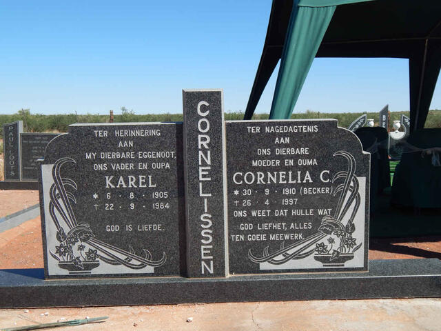 CORNELISSEN Karel 1905-1984 & Cornelia C. BECKER 1910-1997