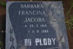 PLOOY Barbara Francina Jacoba, du 1919-1988